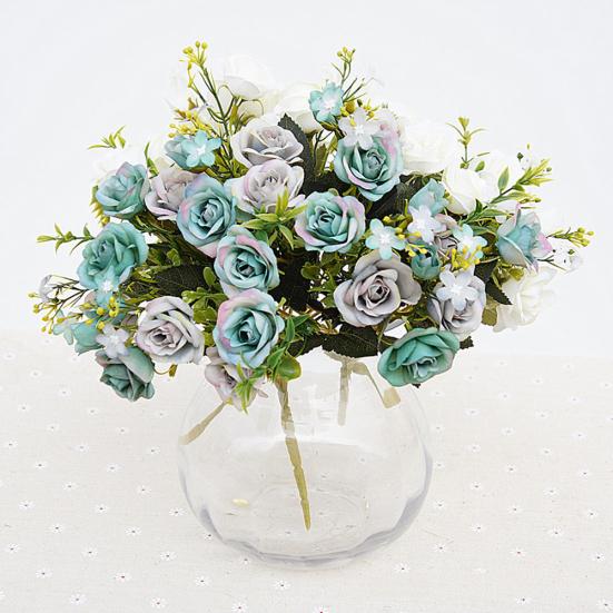 1 Bouquet 5 Branches European Style Artificial Royal Rose Home Room Decor Flowers