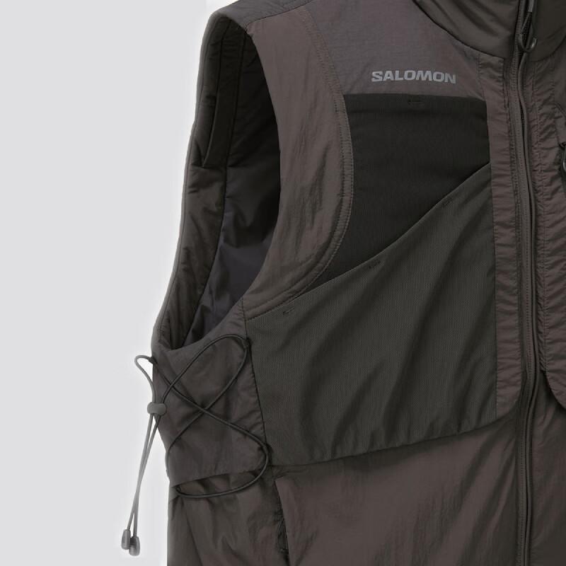 SALOMON Pinnacle Insulation Outdoor Warm Versatile Comfortable Vest Men Vests Light-Gray C25734