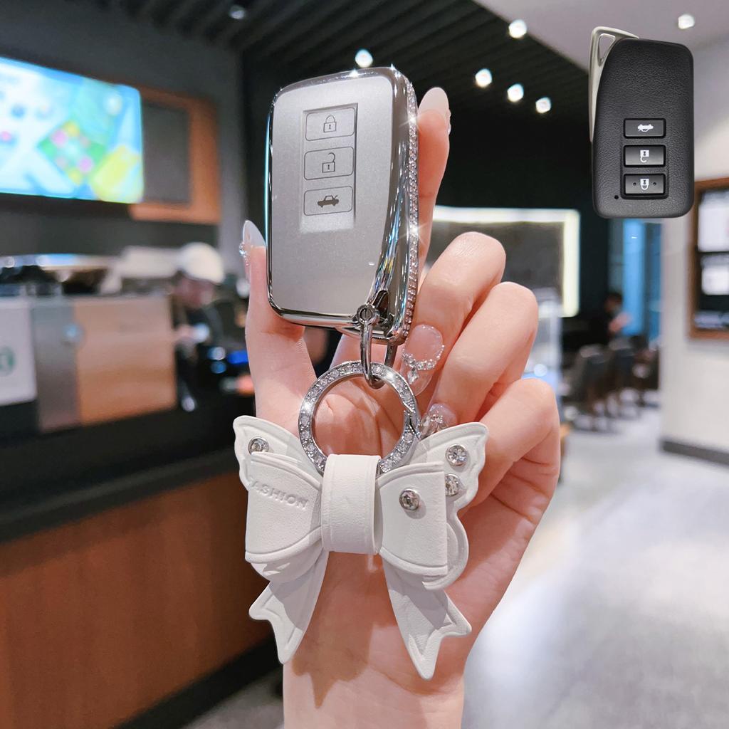 TPU Car Key Case Remote Cover Shell Holder Chain Protector Fob For Lexus ES200 ES300h LS500h NX260 NX350h RX350h RX500h LC500h