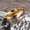 8MM Damaststahlring für Herren Eheringe Verlobungsringe Modeschmuck Geschenke für Ihn
