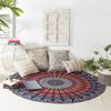Mandala Okrągły Gobelin Domowy Dekor Ścienny Hippie Baho Mata Do Jogi Bohemian Okrągły Narzuta Na Plażę Okrągły Gobelin Piknikowy 100% Bawełna Gobelin