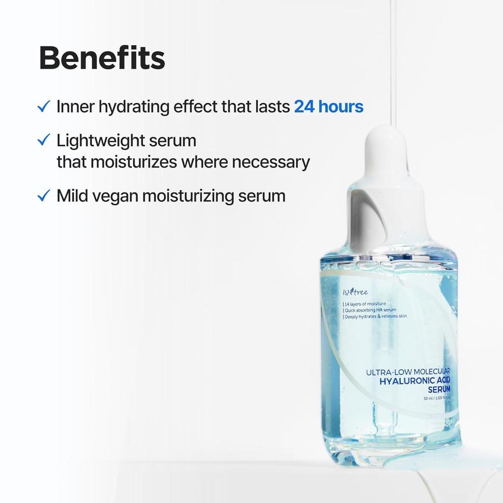 ISNTREE Ultra Low Molecular Hyaluronic Acid Serum Deep Hydration Moisture Recharge 50ml