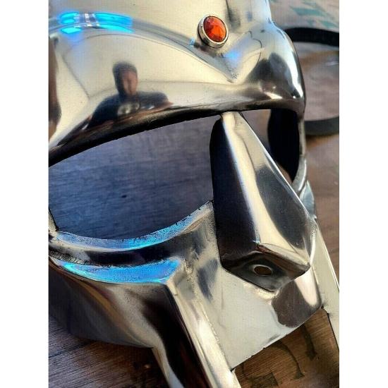 Doom Gladiator Helmet Face Mask Hand Forged MF Doom Medieval Halloween