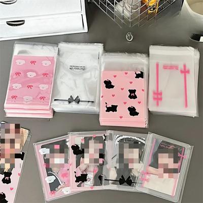 50 fundas protectoras para tarjetas fotográficas, fundas protectoras para tarjetas fotográficas de ídolos Kpop, bolsas para dulces, galletas, bolsas autosellantes, embalaje para regalos