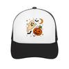 Retro Halloween Ghost Pumpkin Night Mesh Baseball Cap Casual Hat Outdoor For Womens Unisex FeUnisex