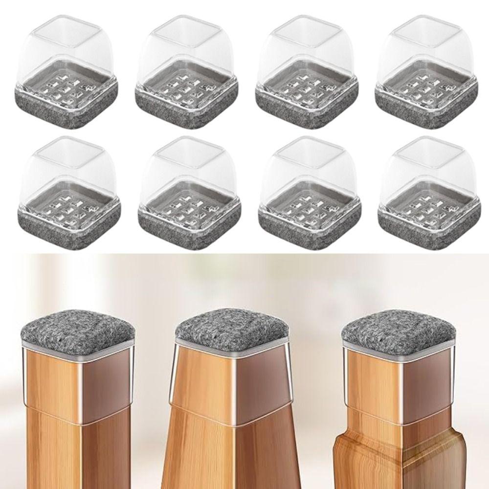 8pcs Wear-resistant Furniture Feet Pad Non-slip Chair Leg Silent Mat  Chairs