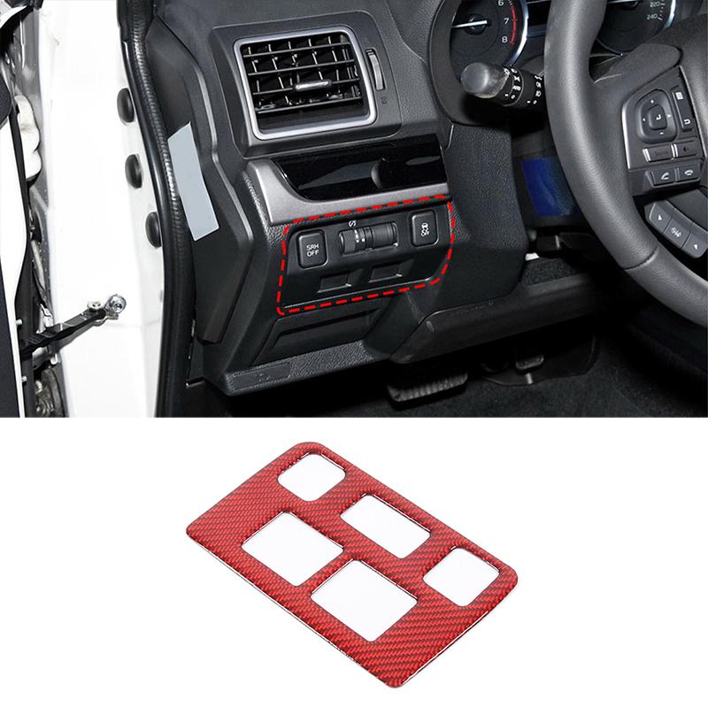 For Subaru Forester 2013-2018 Red Soft Carbon Fiber Interior Kit Dashboard Console Gear Shift Panel Decoration Trim Stickers