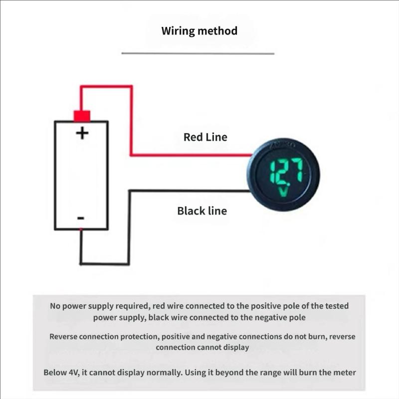 High Precisions Voltmeter Circular Voltage Gauge Meter With 4V 100V Ranges For Circuit Diagnosis And Equipment Maintenance