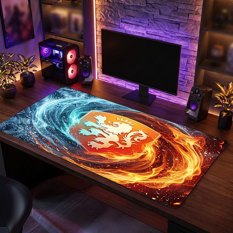 Netherlands Football Crest Mouse Pad, Extended Non Slip Rubber Desk Mat for Gaming Office Laptop Fan Gift