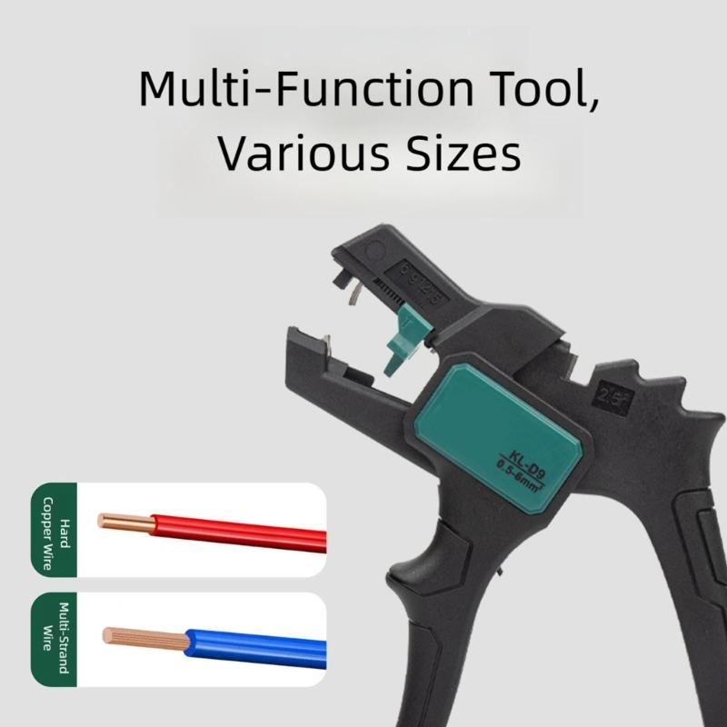 Professional Grade Wire Stripping Pliers Duckbill Design for Precise Cable Stripping Ergonomic Grip and Safety Feature Iron Alloy