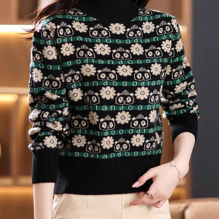 

Женская осенне-зимняя короткая модель с юбкой, новая жаккардовая трикотажная рубашка-основа, модный внутренний топ 2XL