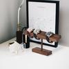 Baskiss Luxury Wooden Watch Stand, Watch Display and Storage for 2-4 Watches, Walnut