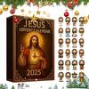 Christmas Advent Calendar Countdown Blind Box Pendant Christmas Tree Decorations 2D Flat Acrylic Cartoon Shaped Pendant