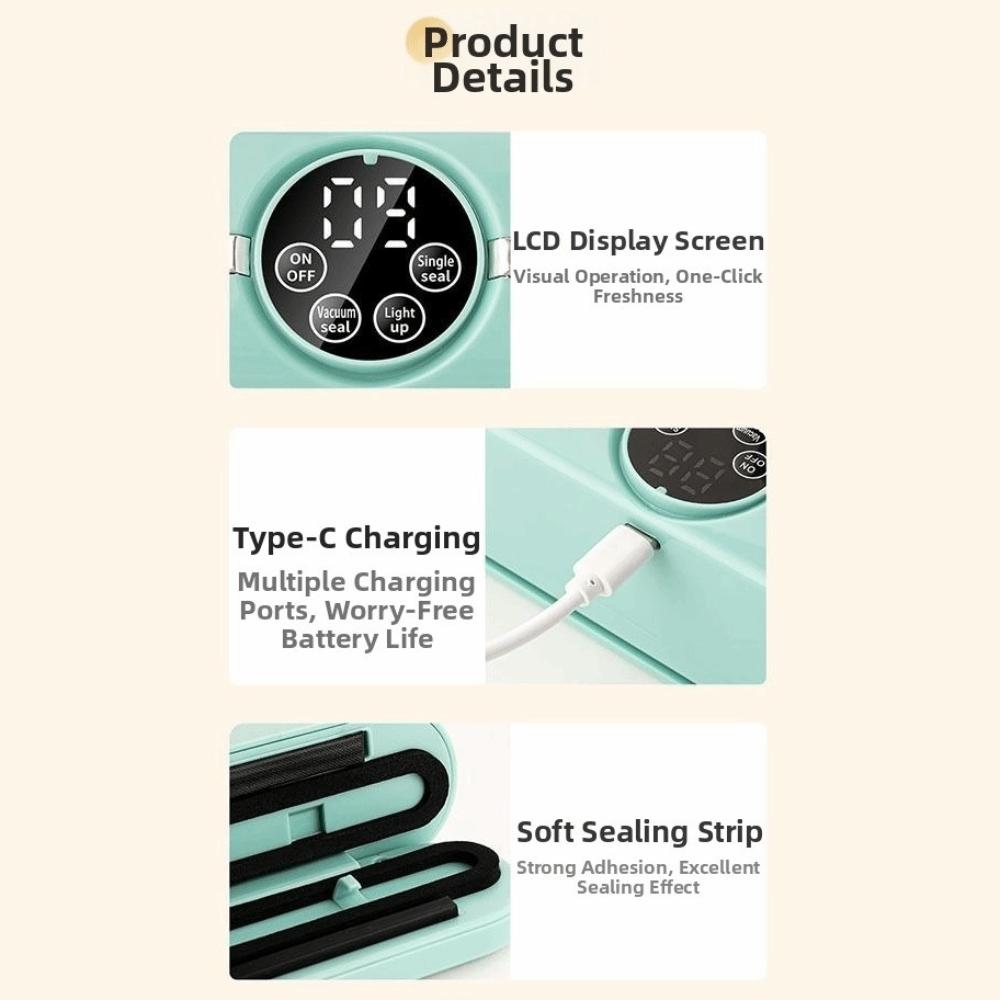 USB Rechargeable Vacuum Sealer Automatic Food Sealing  Machine  Kitchen Gadgets