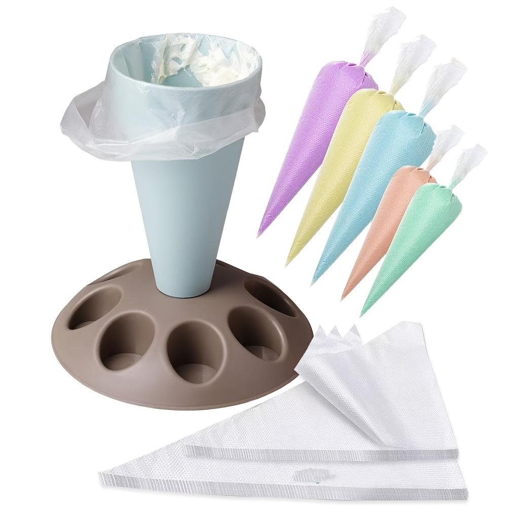 1pc Baking Pastry Bag with Cream Piping Nozzle, Independent Filling of Fluid or Batter Support Pastry Bag, Kitchen Baking Tool