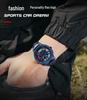 Sanda Cool Wheel Men's Skeleton Dial Leather Strap Waterproof Quartz Watch