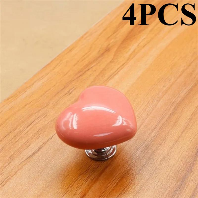 10pcs/2pcs Colorful Heart Shaped Toilet Press Button Water Tank Push Switch Nail Art Assistant Cabinet Door Drawer Handle