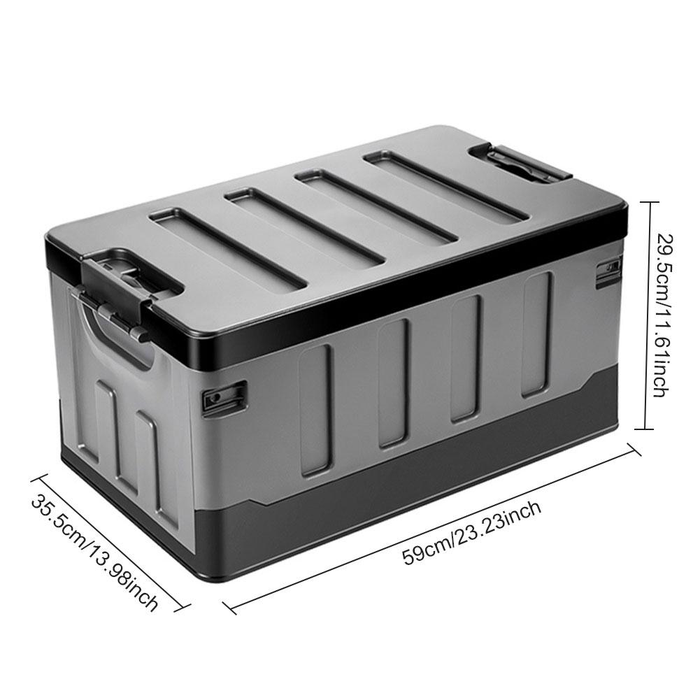 60L Car Trunk Storage Box Large Capacity Outdoor Camping Storage Box Folding Storage Case for SUV Cars Stowing Tidying