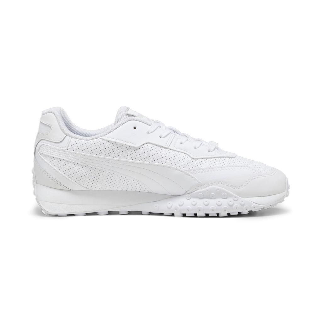 PUMA Black Top Rider Leather Gray Size cm Men's Sneakers, 393823, White/Glacial (01), 22.0