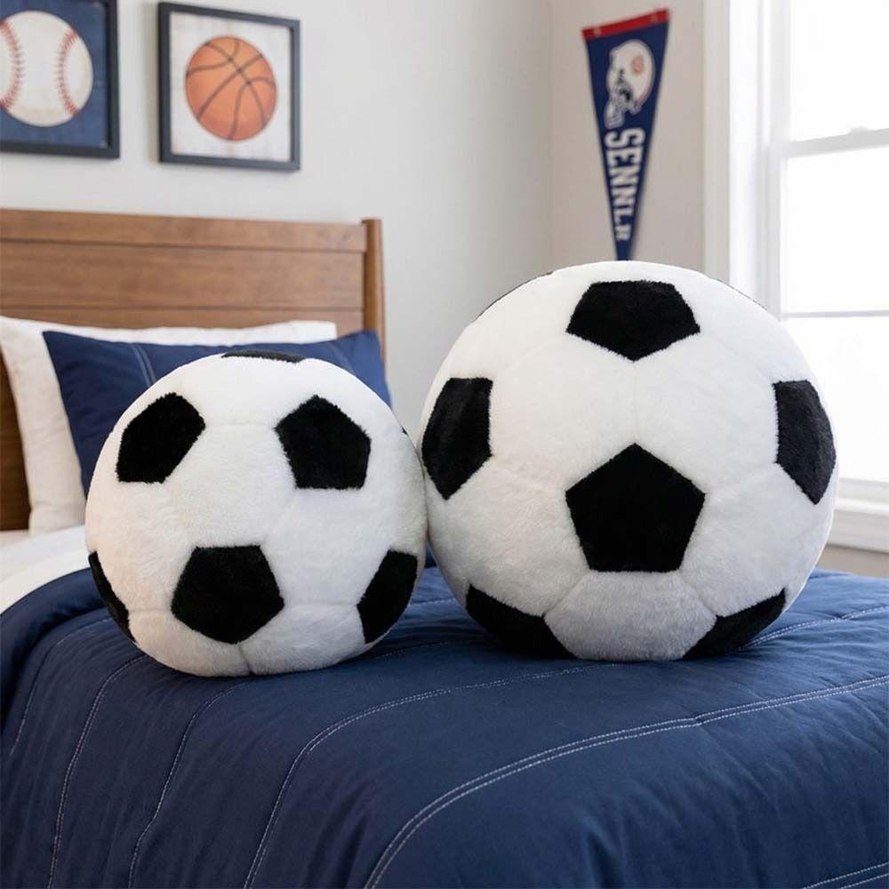 Ball Shape Football Throw Pillow Doll Soft Football Plush Toy  Kids Playing Supplies