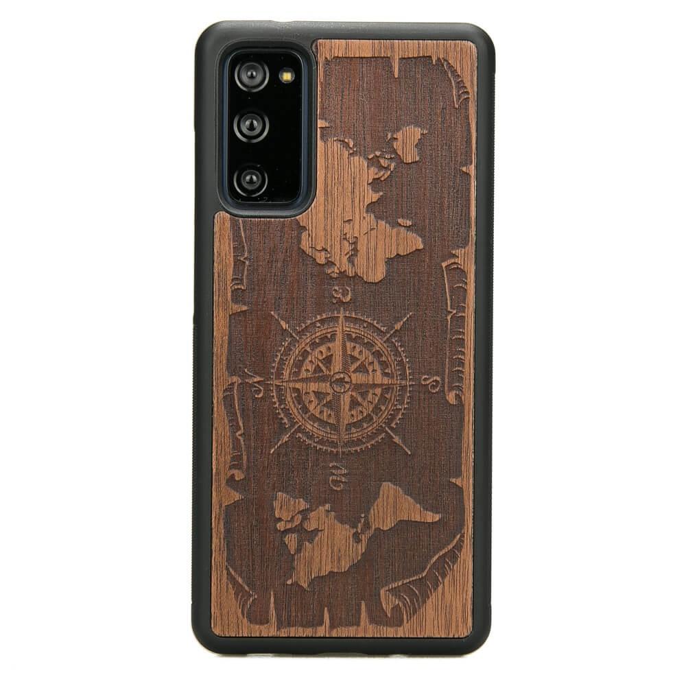 Wooden Case for Samsung Galaxy S20 FE - Wind Rose Merbau