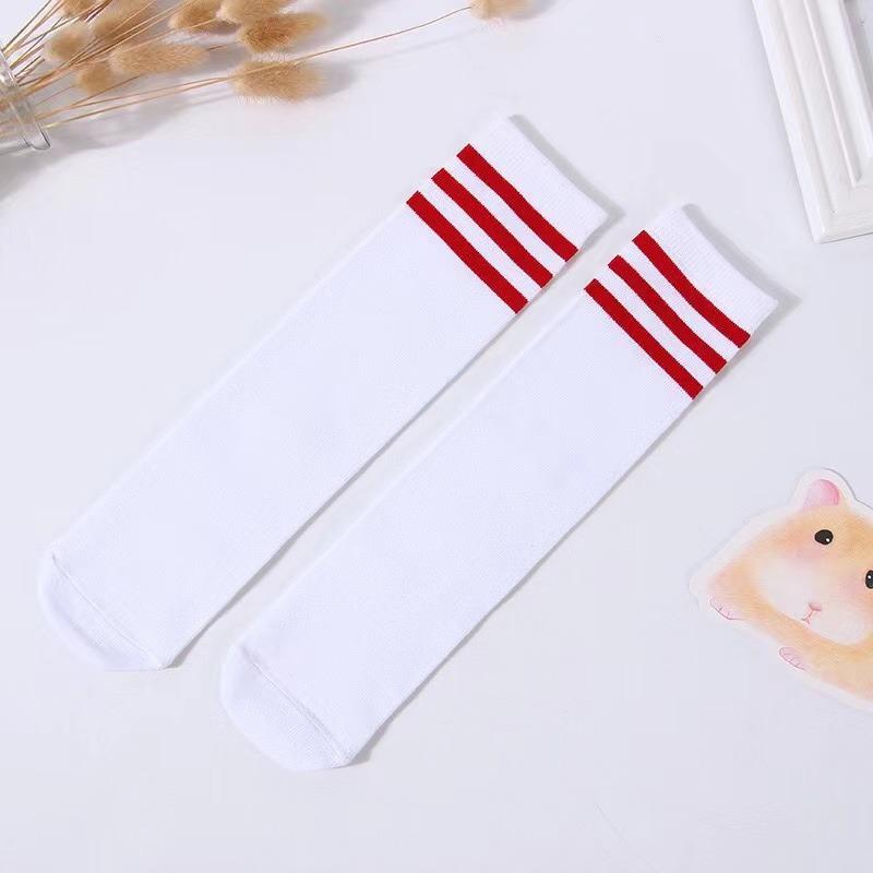 Japanese Sexy Black White Striped Long Socks Cute Jk Women Knee Stockings Ladies Girls Sports Socks Three Stripes Mid Tube Socks
