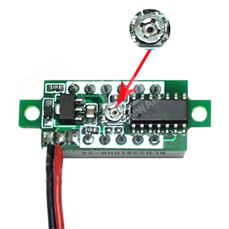 DC2.5V-30V Digitales Voltmeter Spannungsprüfer Messgerät 0,28" LED Volt-Instrument Werkzeug 2 Drähte 3-stellige Anzeige Voltmeter Anzeige