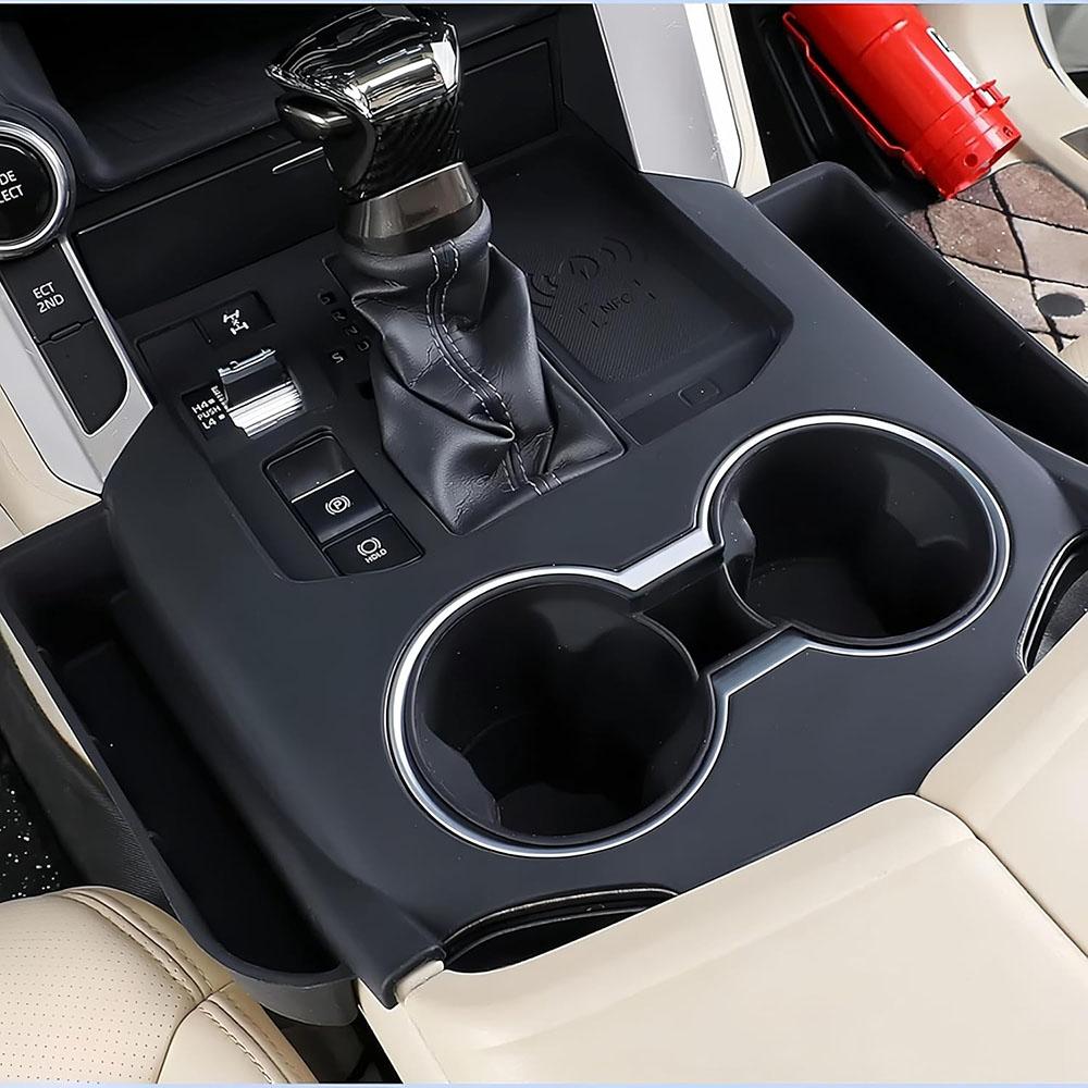 LHD Silicone Center Console Organizer Tray for Toyota Land Cruiser 300 LC300,21-25 Cup Holder Insert Pad Dust Proof Gear Cover