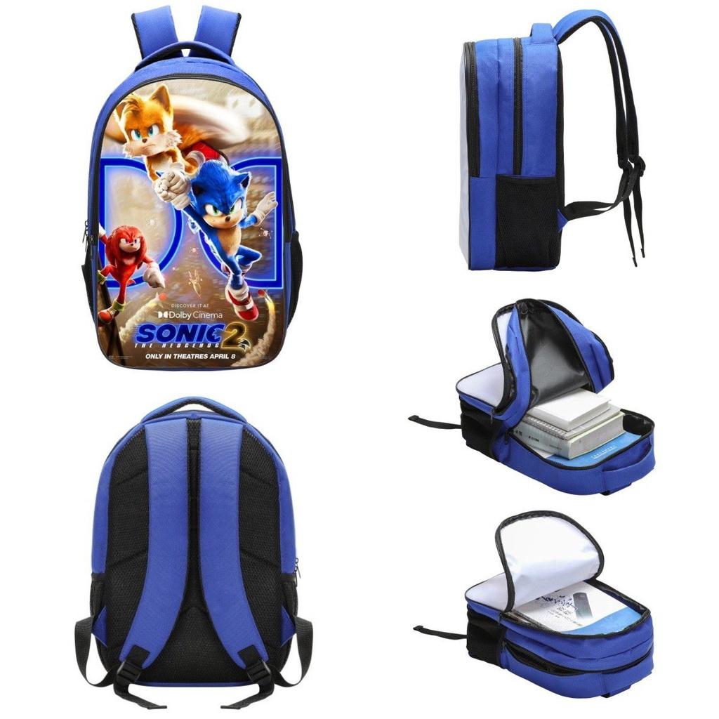 Sonic The Hedgehog 2 Children's Backpack For School Travel Colorful Artwork Unisex Design