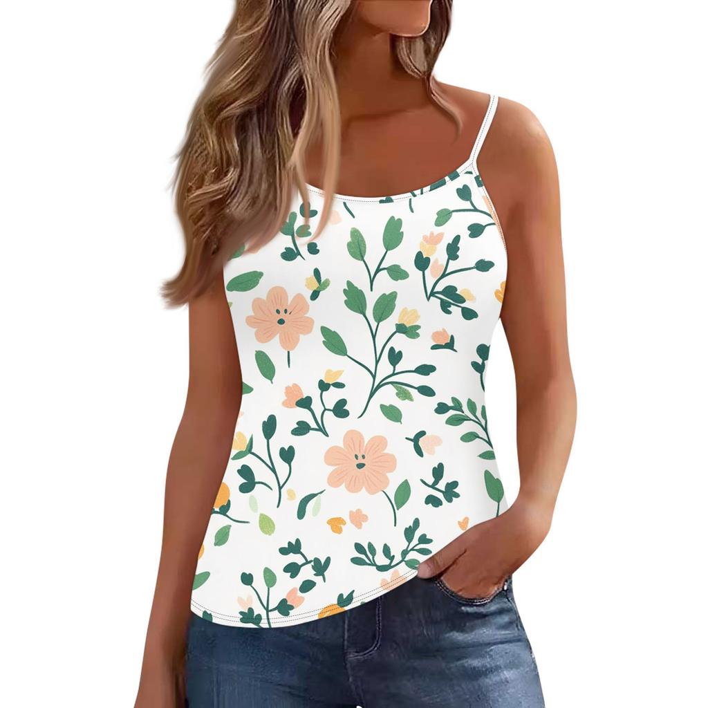 Women's Low-necked Sleeveless Vest U-neck T-shirt Suspenders