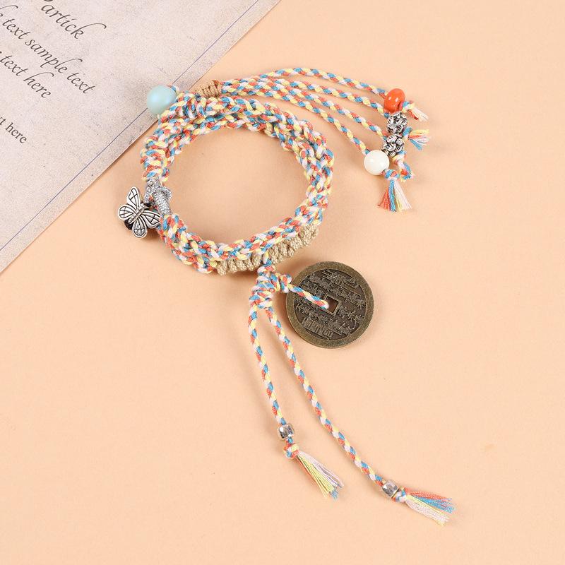 Mountain Ghost Spending Money Bracelet, Hand-woven Retro Tibetan Bracelet Bracelet, Cultural and Play Accessories