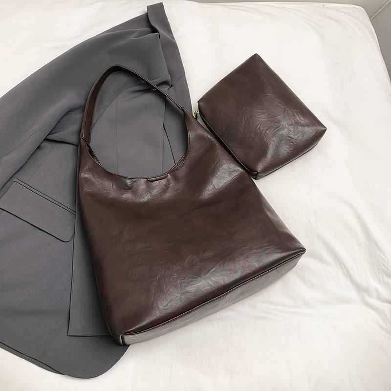 

Ретро, Проста та Повсякденна Сумка-тоут, Модна Ретро Одноплечова Сумка, Містка Модна Жіноча Сумка кавовий