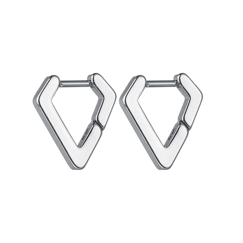 Glossy Stainless Steel Hoop Earrings For Women Men Hip Hop Steapunk Round Oval Heart Black Gold Silver Color Huggie Jewelry Gift