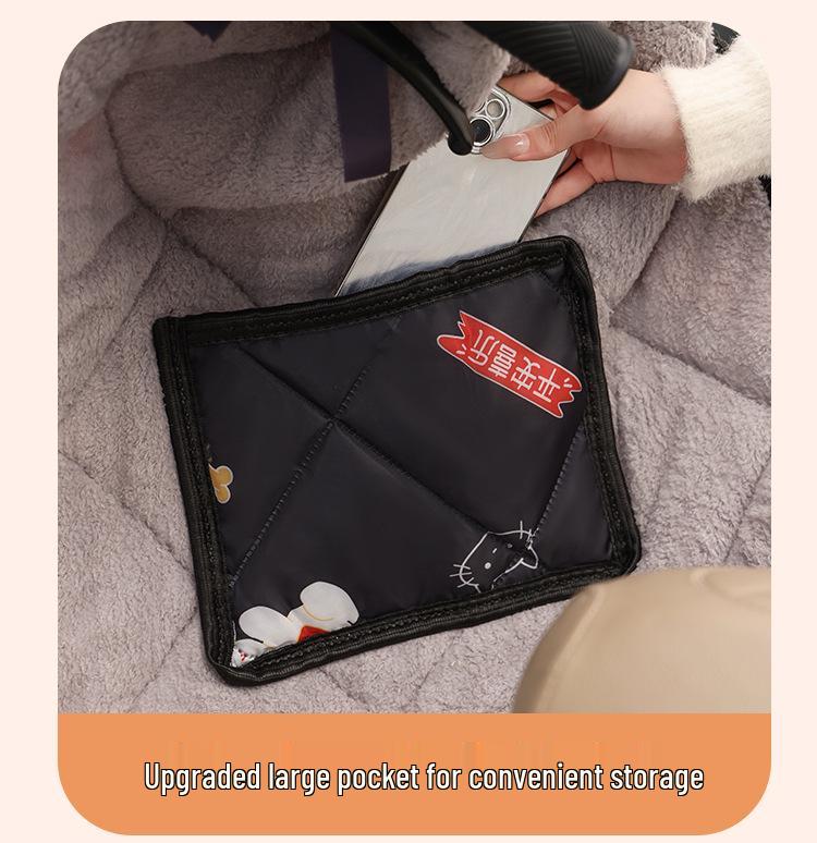 Plush Winter Windproof Electric Vehicle & Motorcycle Cover - Universal Year-Round Cold Protection