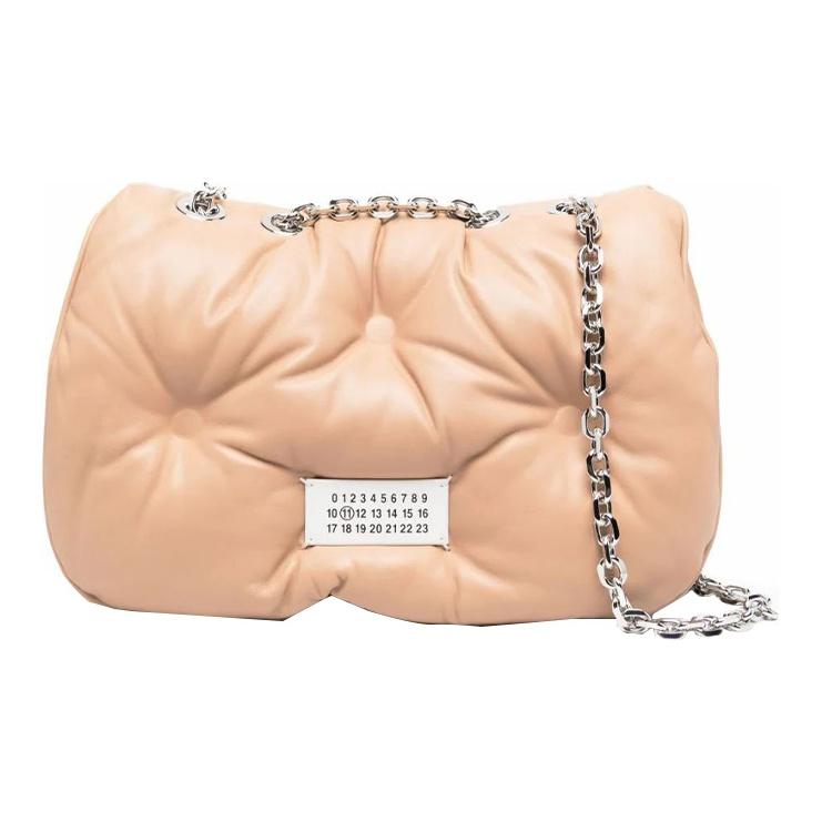 

Maison Margiela Quilted Pleated Chain Lambskin Pillow Bag Crossbody Shoulder Bag Women Bags Pink S56WG0169P4300T2057 Basic Set (Bag+Dust Bag)