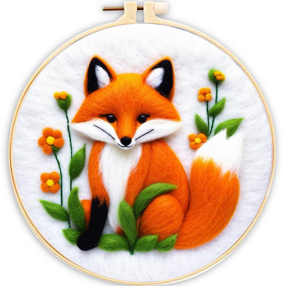 

Animal Wool Painting Kit Gift Diy Creative Making Decor Wool Felting Needles Beginner Embroidery Kit Arts and Craft Adult Hobbi 20cm*20cm