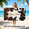 Decorative Artwork Theme Soft Beach Towel Personalized Custom Name Text Towel Portable for Beach Pool Travel