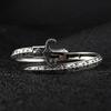 Personality Snake Shape Sword Bracelet Fashion Retro Engrave Opening Wristband for Women Men Couple Gothic Bangles Jewelry Gifts