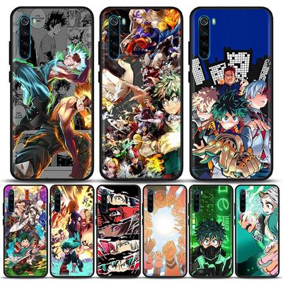 My Hero Academia Anime Mobile Phone Shell for Redmi Note 10 11 11S 11E 7 8 8T 9 9S 9T Pro Plus 4G 5G Black Soft Case Cover Funda