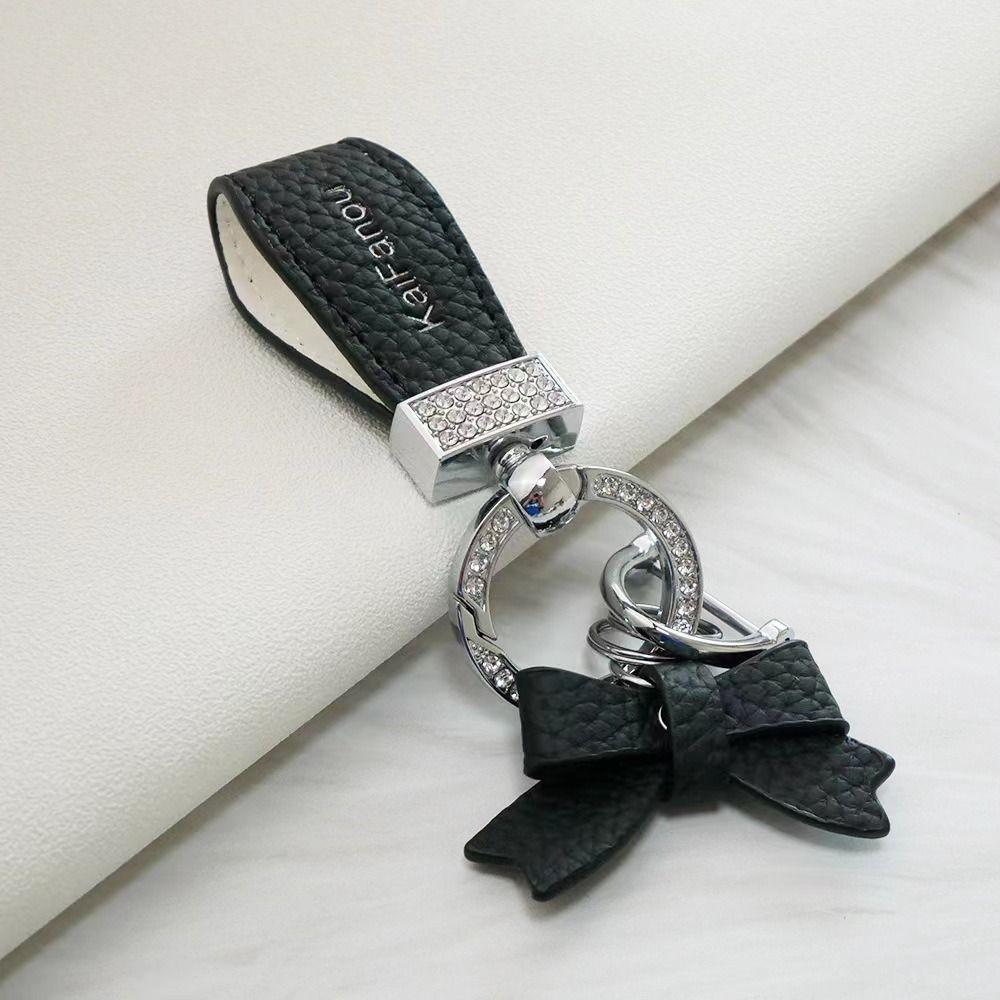 Ladies Bag Fashion Decoration Luxury Genuine Leather Keychain  Women Gift