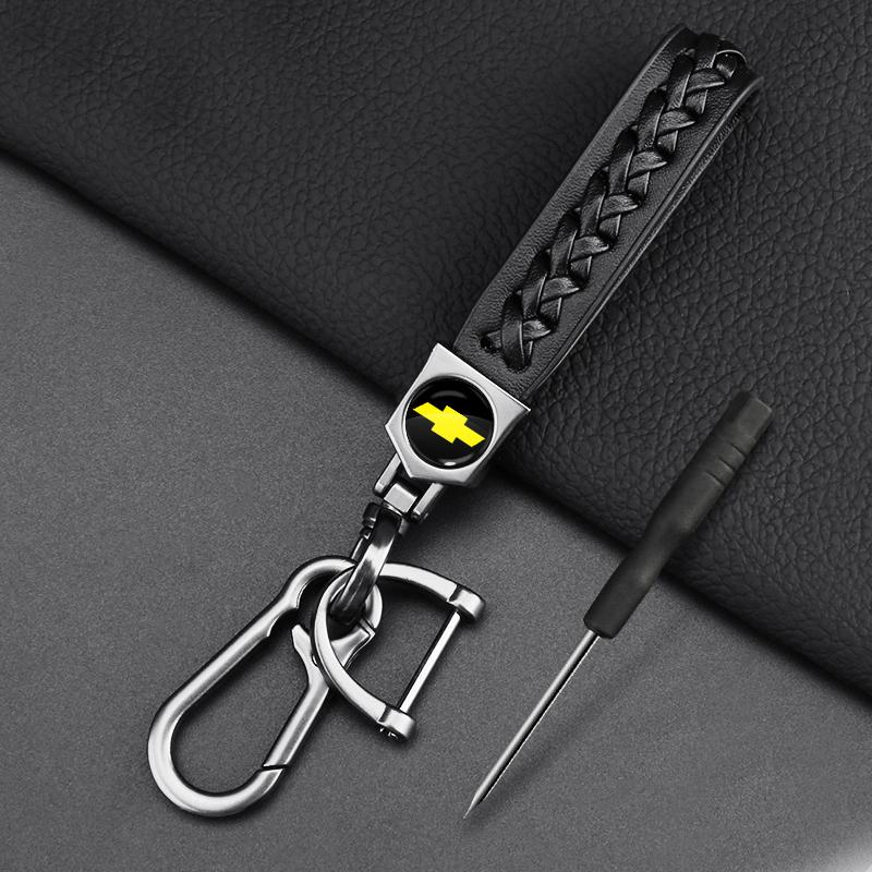 1 Pezzo Portachiavi Emblema Auto Portachiavi in Metallo e Pelle Portachiavi Accessori Auto per Chevrolet Captiva Colorado Cruze Spark Malibu