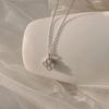 925 Silver Clover Necklace for Women , French Style , Diamond & Zircon Inlay , Elegant Daily Wear , Party Jewelry