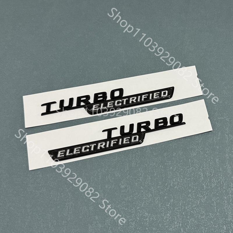 Chrome Black Fender Badges TURBO ELECTRIFIDE for Mercedes Benz W206 C43 C43s C53 C53s C63 C63s AMG Both Sides Emblems