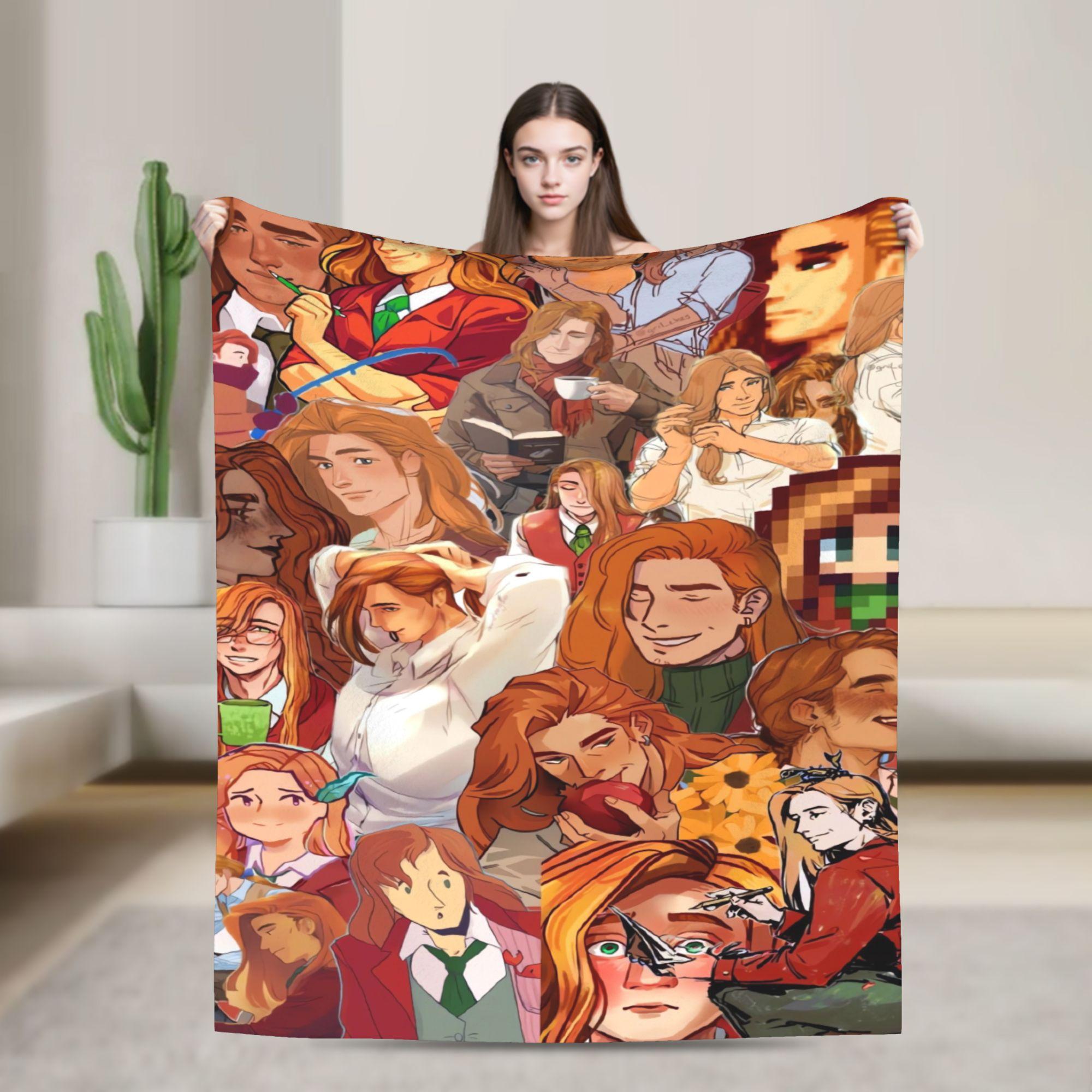 Happy Adults Toys Unisex Stardew Valley Blanket Quality Soft Bedding Throws Winter Travel Office Couch Chair Graphic Bedspread