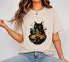 Black Cat Ramen T-Shirt | Kawaii Noodles, Chopsticks, Anime Style