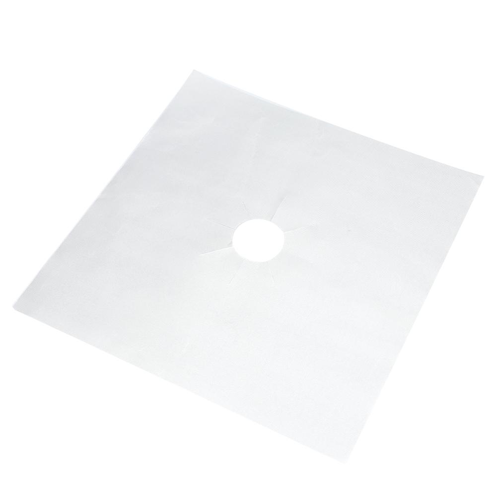 6Pcs Gas Stove Pad Gas Cooker Cleaning Mat Surface Protector Kitchen Tool AccessoriesSilver