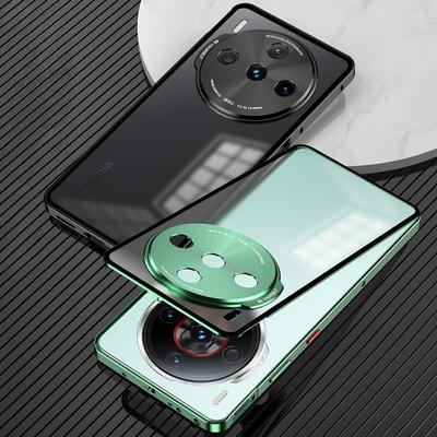 Für ZTE Nubia Z60S Pro, Stoßstange aus Aluminiumlegierung mit Metallrahmen + Abdeckung aus gehärtetem Glas für Nubia Z60S Z60, ultrastoßfeste Hartschale