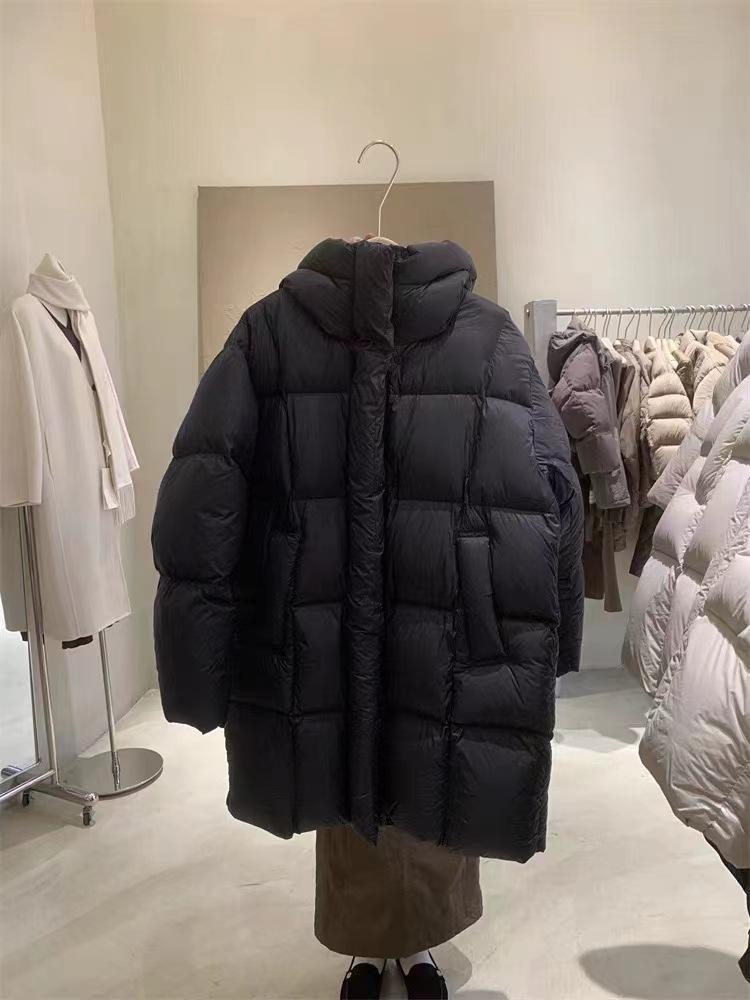 2024 Winter New Thickened Hooded Women's Down Jacket White Duck Down Puff Bread Clothing Warm Jacket