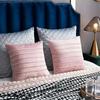 A Pair Luxury Velvet Applique Cushion Covers Home Decor Striped Throw Pillow Cases 45x45cm/30x50cm