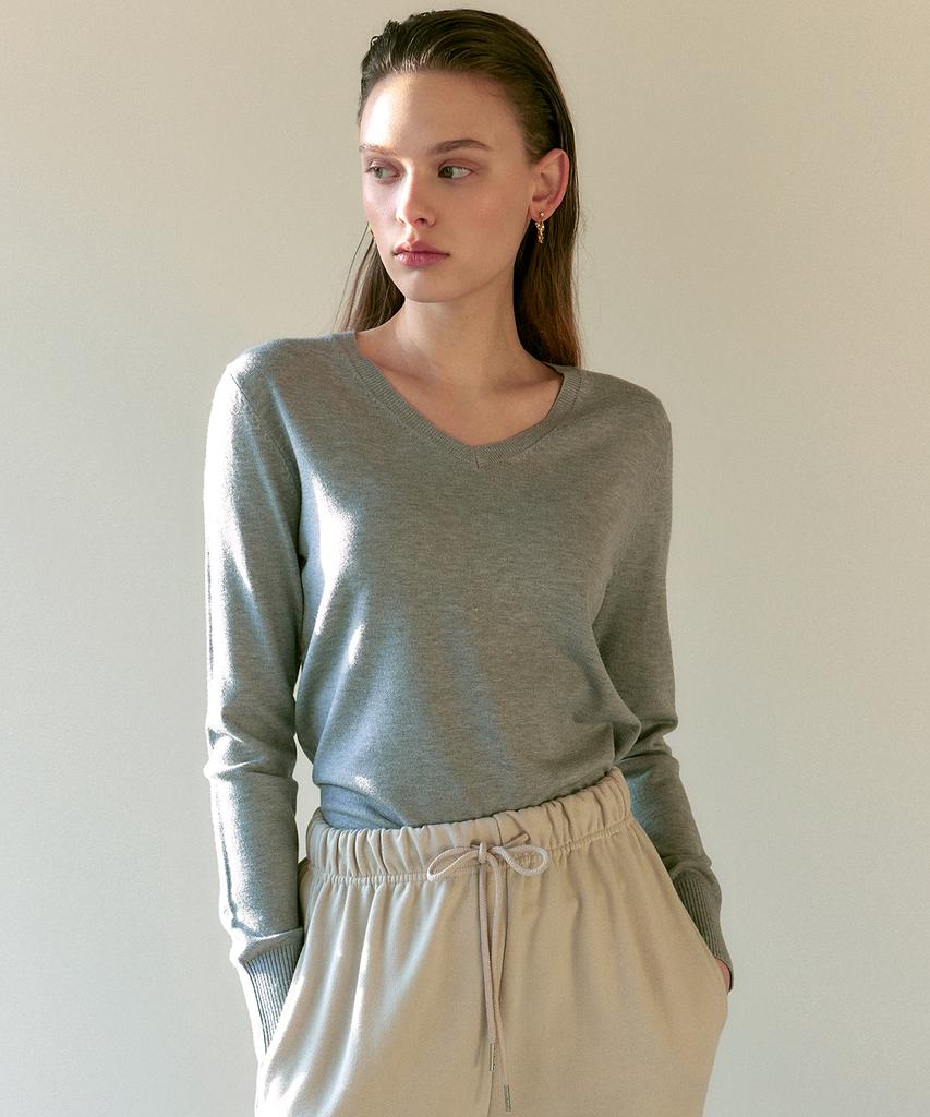 Nigaennikol [Essential] Soft V Neck Knit_7 Color (B Type)